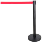 Must piirdepost punase sissetõmmatava lindiga 2m | Adexa BBP01AR