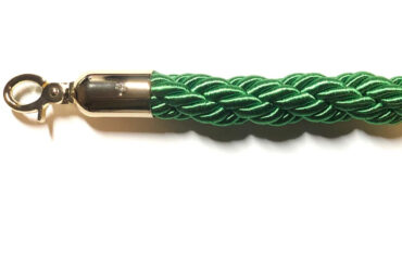 Roheline punutud piirdepael kuldsete otstega 1,5m | Adexa BR01GG