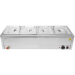 Bain Marie koos 4xGN1/2 konteinerite ja kaante ning äravoolukraaniga | Adexa BR11045 - Image 2