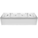 Bain Marie koos 4xGN1/2 konteinerite ja kaante ning äravoolukraaniga | Adexa BR11045 - Image 5