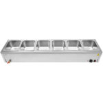 Bain Marie 6xGN1/2 konteinerit ja kaant Äravoolukraaniga | Adexa BR17045 - Image 6