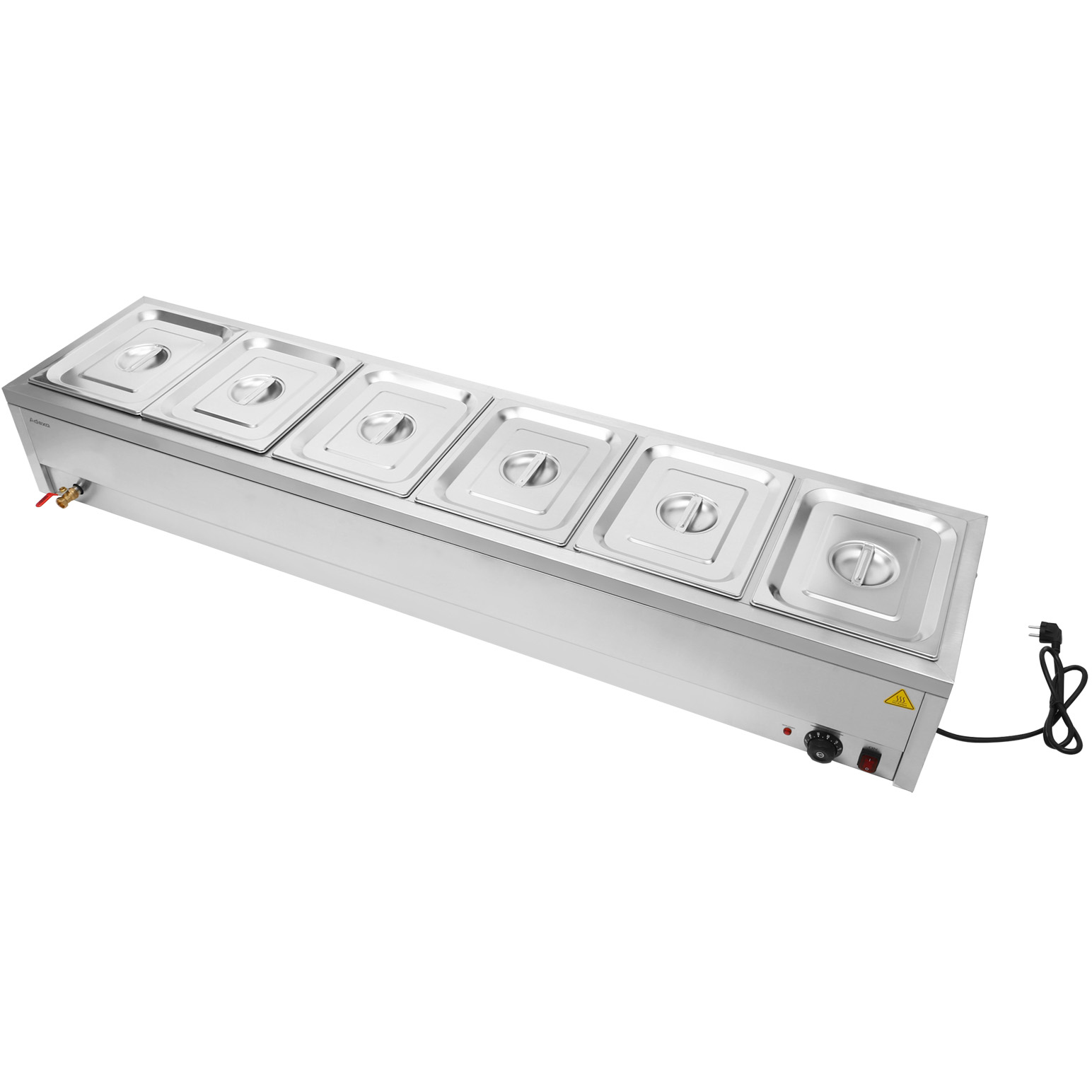 Bain Marie 6xGN1/2 konteinerit ja kaant Äravoolukraaniga | Adexa BR17045 Bain Marie 6xGN1/2 konteinerit ja kaant Äravoolukraaniga | Adexa BR17045 - Image 1