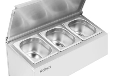 Vürtside Hoidja Kaanega, Sisaldab 3Xgn1/6-150Mm Mahuteid, Roostevaba Teras | Adexa Chd03Adfl