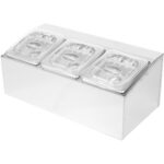 Maitseainehoidik, sisaldab 3xGN1/6-100 mm anumaid ja klapklappe | Adexa CHD03APCFL