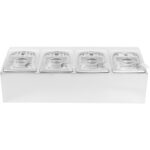 maitseainete hoidja koos 4xGN1/6-100mm pannide ja klapplukkudega | Adexa CHD04APCFL - Image 2