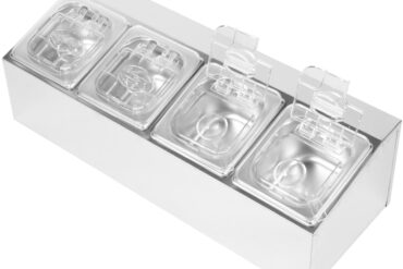 maitseainete hoidja koos 4xGN1/6-100mm pannide ja klapplukkudega | Adexa CHD04APCFL