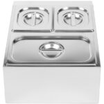 Maitseainete Hoidja, Sisaldab 2Xgn1/6-100Mm Ja 1Xgn1/3-100Mm Anumaid Kaantega Roostevabast Terasest | Adexa Chd04B2 - Image 3