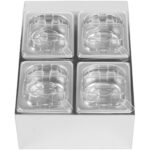 maitseainete hoidja koos 4xGN1/6-100mm pannide ja klapplukkudega | Adexa CHD04BPCFL - Image 3