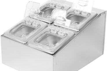 maitseainete hoidja koos 4xGN1/6-100mm pannide ja klapplukkudega | Adexa CHD04BPCFL