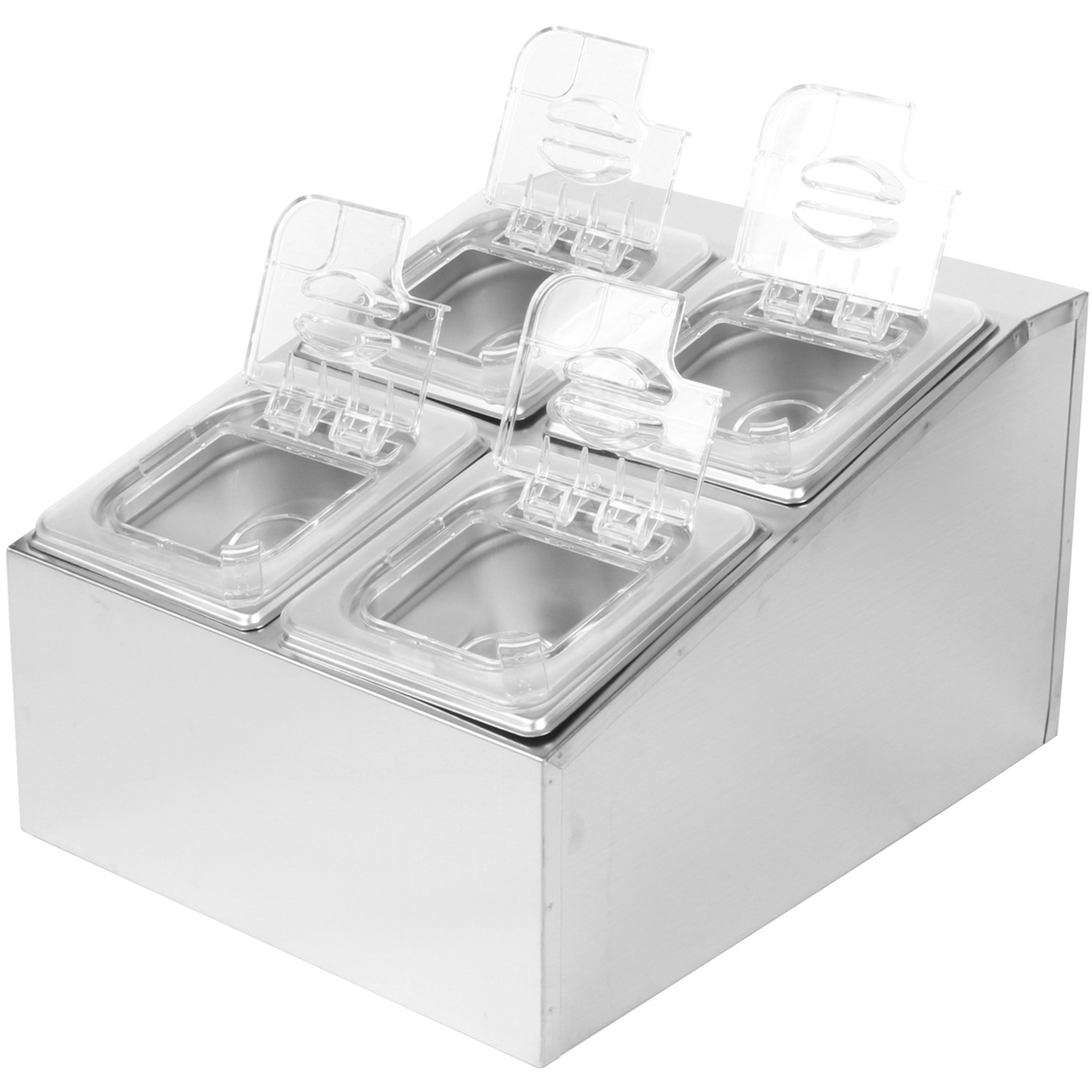 maitseainete hoidja koos 4xGN1/6-100mm pannide ja klapplukkudega | Adexa CHD04BPCFL maitseainete hoidja koos 4xGN1/6-100mm pannide ja klapplukkudega | Adexa CHD04BPCFL - Image 1