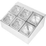 maitselisandite hoidik, mis sisaldab 6xGN1/6-100 mm pannid ja klapitavad kaaned | Adexa CHD06BPCFL - Image 2