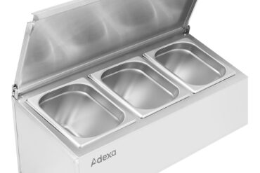 Maitseaineriiul Kaanega, Sisaldab 3Xgn1/4-150Mm Konteinerit, Roostevaba Teras | Adexa Che03Adfl