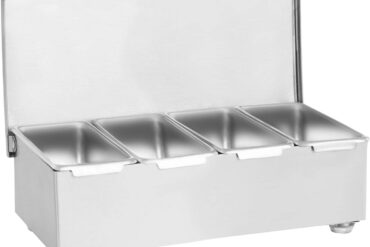 Kastmekonteineri Hoidja Kaanega, Sisaldab 4 Anumad, Roostevaba Teras | Adexa Chf04