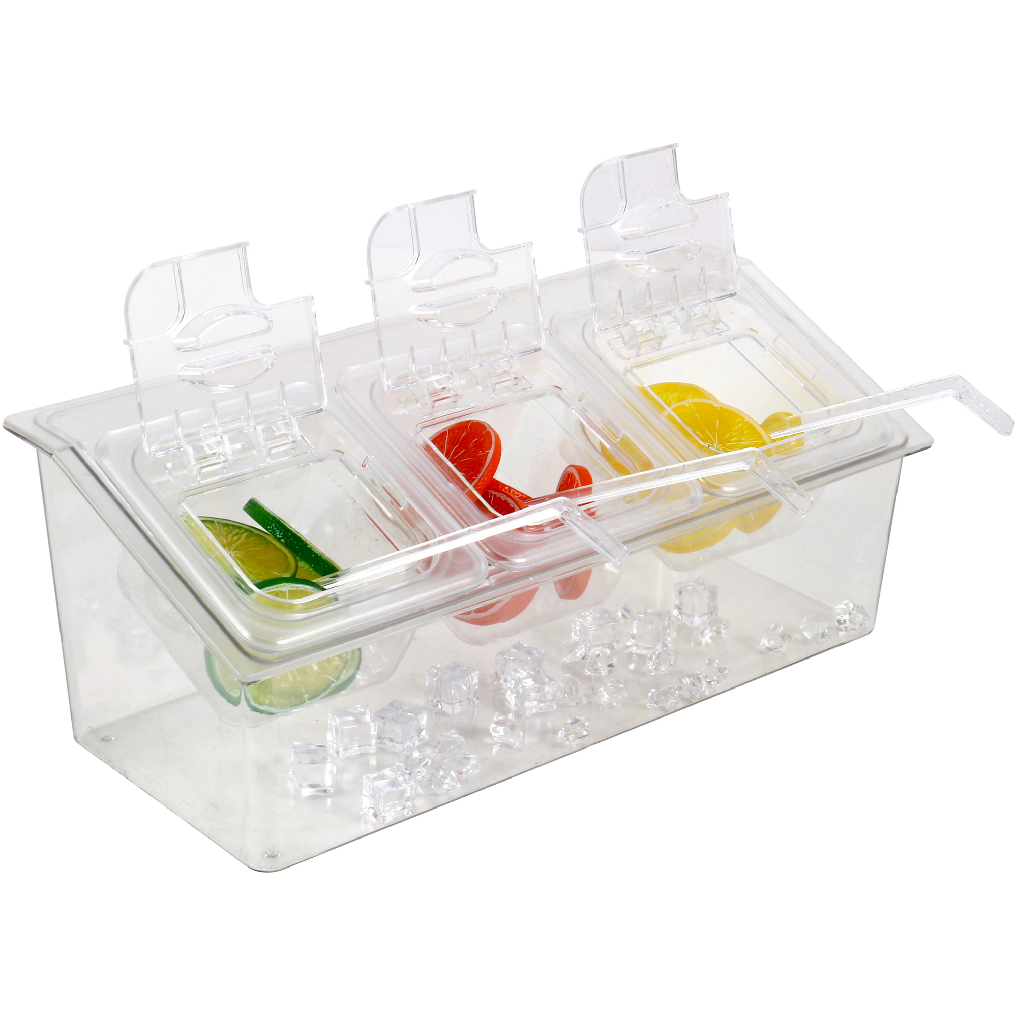 Jahutatav Maitseaine Hoidja koos 3xGN1/6-100mm kaanega plastmahutitega | Adexa CHP06B Jahutatav Maitseaine Hoidja koos 3xGN1/6-100mm kaanega plastmahutitega | Adexa CHP06B - Image 1