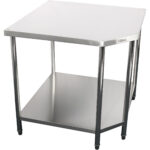 Roostevabast terasest nurgatöölaud pritsmekaitsega 900x900x700x700x900mm | Adexa CWTB1070SB - Image 3