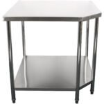 Roostevabast terasest nurgatöölaud pritsmekaitsega 900x900x700x700x900mm | Adexa CWTB1070SB - Image 4