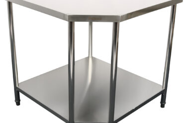 Töölaud Nurgamoodul Roostevaba Teras 900X900X700X700X900Mm Alumine Riiul | Adexa Cwt1070R