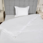 Eksklusiivne voodipesukomplekt tekikott ja padjapüür valge 100% bambus 220x220cm/50x60cm 300TC | Siexa DCPC2202201
