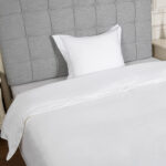 Eksklusiivne voodipesukomplekt tekikott ja padjapüür valge 100% bambus 220x220cm/50x60cm 300TC | Siexa DCPC2202201 - Image 2
