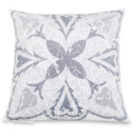 Padjapüür 50x50cm Valge halli mustriga | Siexa DPC50501