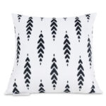 Padjapüür 50x50cm Valge musta mustriga | Siexa DPC50502