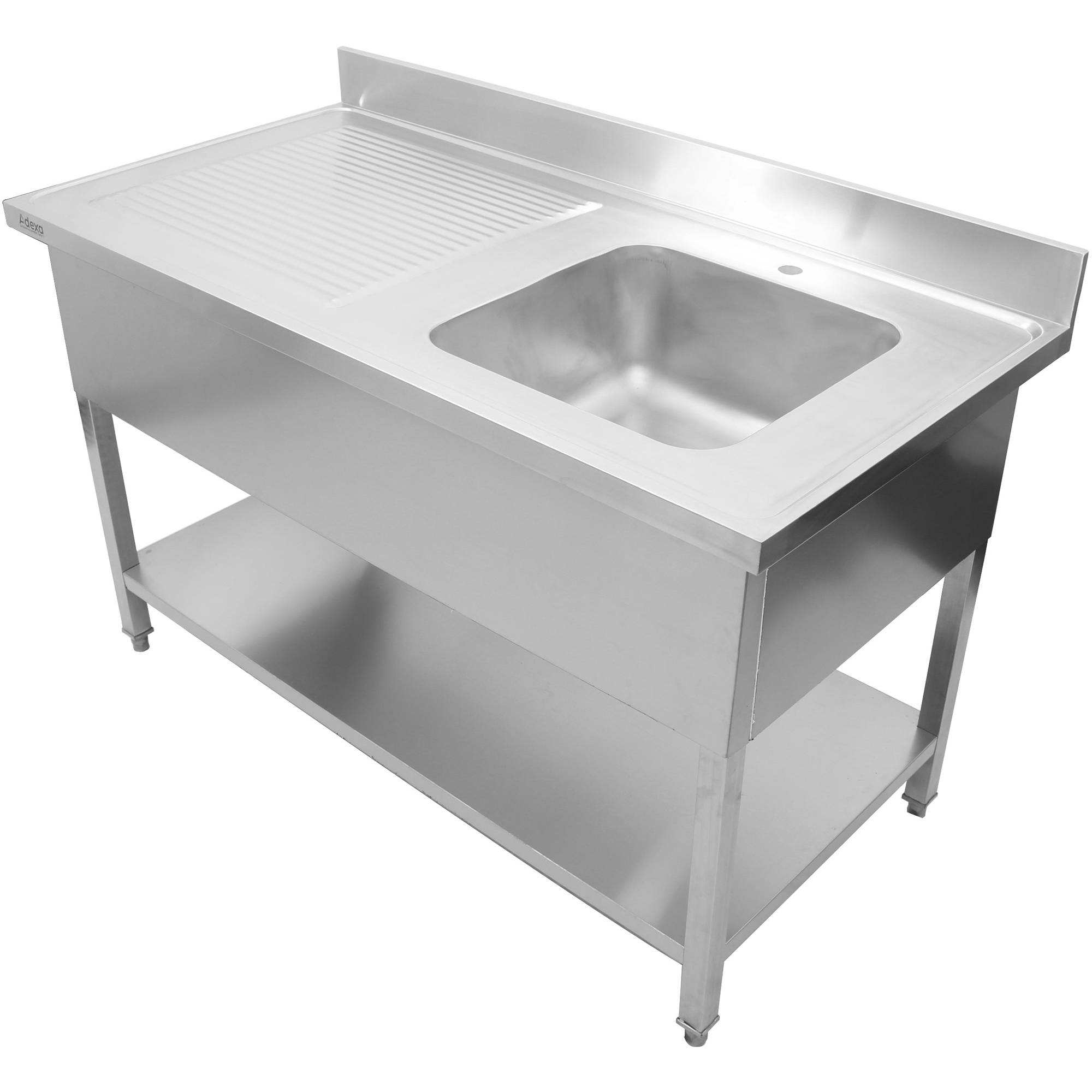 Kaubanduslik Valamu Roostevaba teras 1200x700x900mm 1 kauss paremal pritsmekaitse | Adexa YLS127BR1 Valamu Roostevaba teras 1600x700x900mm 1 kauss paremal pritsmekaitse | Adexa DSA1670R - Image 1