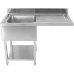 Valamu nõudepesumasinatele, 1 Vasak valamu, alumine riiul pritsmekaitse, 1200x700x927mm | Adexa DSB1270L - Image 5