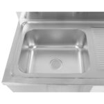 Valamu nõudepesumasinatele, 1 Vasak valamu, alumine riiul pritsmekaitse, 1200x700x927mm | Adexa DSB1270L - Image 6