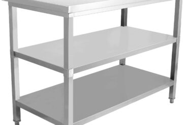 Töölaud Roostevaba Teras 3 Tasandit Pritsmekaitse nelikantjalad 1400X700X900Mm | Adexa Dw3T14070B