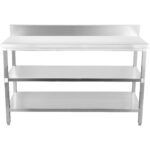 Töölaud  Roostevaba teras 3 tasandit Ripsmekaitse nelikantjalad 1800x700x900mm | Adexa DW3T18070B