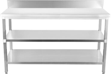 Töölaud  Roostevaba teras 3 tasandit Ripsmekaitse nelikantjalad 1800x700x900mm | Adexa DW3T18070B