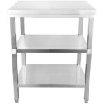 Töölaud Roostevaba Teras 3 Tasandit Ruutjalad 600X700X900Mm | Adexa Dw3T6070