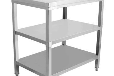 Töölaud, Roostevaba Teras, 3 Astet, Pritsmekaitse, Kandilised Jalad, 1000X600X900Mm | Adexa Dw3T10060B