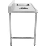 Laadimislaua vasak pool 1400x650x850 mm Kraanikausiga Jäätmeavaga Pritsmekaitsega Roostevaba teras | Adexa DWITC1465R - Image 5