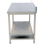 Premium  Töölaud Roostevaba Teras Alumine Riiul Tõstur Servad Ruudukujulised Jalad 800X700X850Mm | Adexa Hwt80704 - Image 2