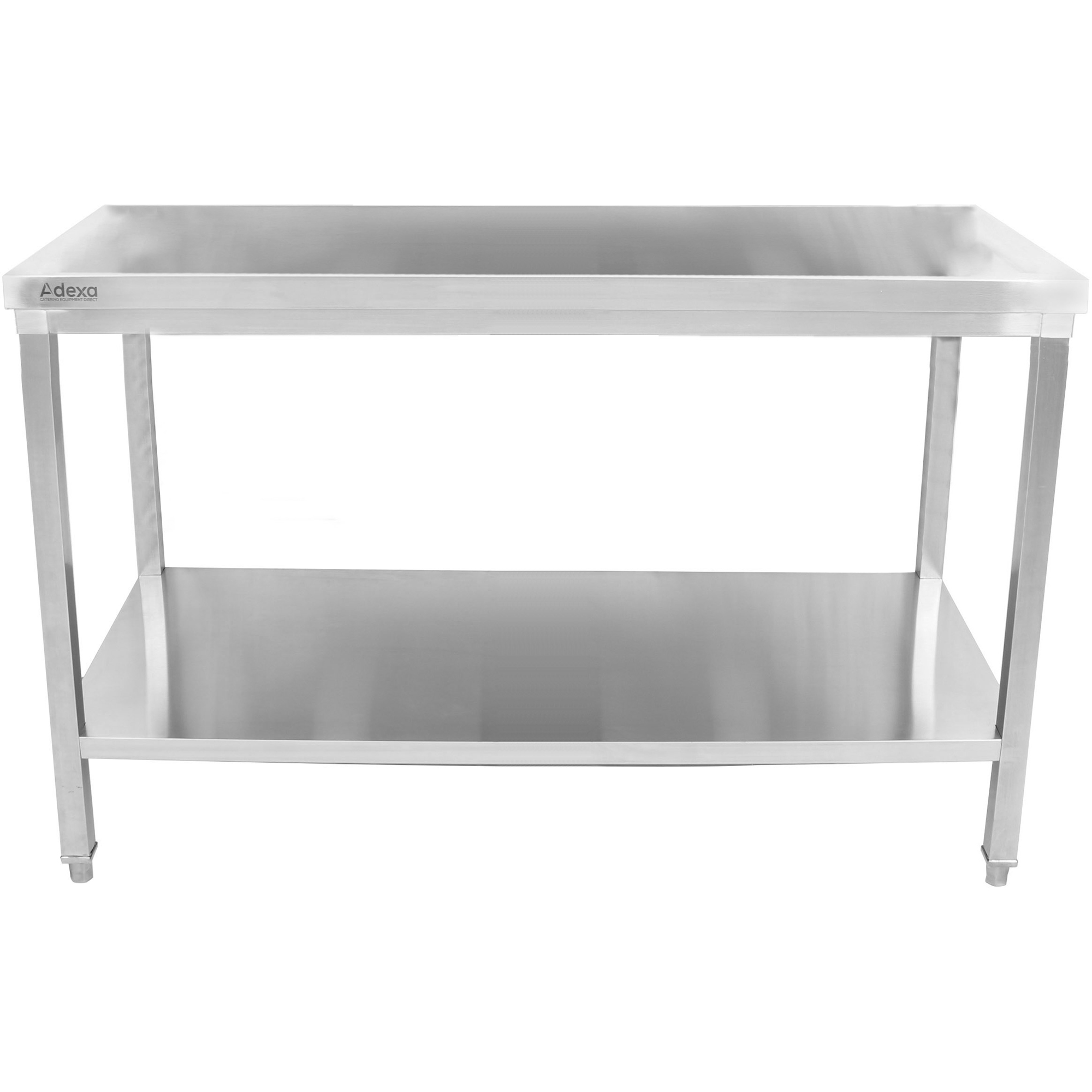 Premium Töölaud Roostevabast Terasest Alumise Riiuliga 1400X600X900 Mm | Adexa Dwt14060Wo Premium kommertslik töölaud roostevabast terasest alumise riiuliga 1400x700x900mm | Adexa DWT14070WO - Image 1