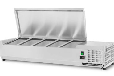 Jahutusega Serveerimisjaam  1400mm 6xGN1/3 Sügavus 380mm Roostevabast terasest kaas | Adexa GA514