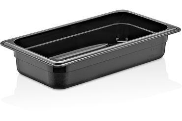 Polükarbonaadist GN-nõu-pann GN1/3 Sügavus 65mm Must | Adexa PB8132