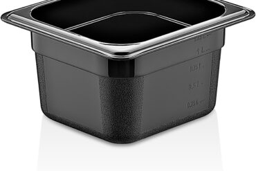 Polükarbonaadist GN-nõu pann GN1/6 Sügavus 100mm Must | Adexa PB8164