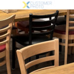 Must terastool musta vinüülpolsterdatud istme ja musta seljatoega | Adexa GS694BSBB - Image 2