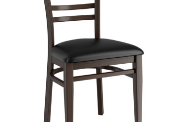 Pähklipuidust Tool Musta Vinüülpolstriga Istmega | Adexa GSW0005BLACKCUSHION