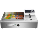 Praeplaat ja Fritüür Combo 760x630x460mm 2.8+3kW Elektriline | Adexa HEG908 - Image 4