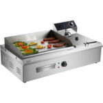 Praeplaat ja Fritüür Combo 760x630x460mm 2.8+3kW Elektriline | Adexa HEG908