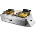 Praeplaat ja Fritüür Combo 760x630x460mm 2.8+3kW Elektriline | Adexa HEG908 - Image 2