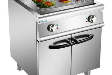 Professionaalne Elektriline Plaatgrill Aluskapiga 9kW Sile/Rihveldatud 700mm Sügav | Adexa HER706A