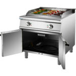 Professionaalne elektriline praeplaat  Aluskapiga 12kW sile/triibuline 900mm sügavus | Adexa HER906A - Image 4