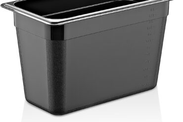 Polükarbonaadist GN-nõu-kandik GN1/3 Sügavus 200mm Must | Adexa PB8138