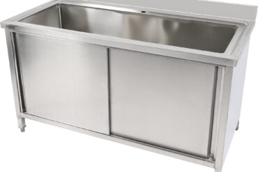 Potipesuvalamu Roostevaba teras 1 kauss Pritsmekaitse 2 ust 1200mm Sügavus 600mm | Adexa PSD120602D