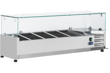 Jahutusega süvend 1200mm 4xGN1/3 Sügavus 380mm Klaaskattega | Adexa GT512