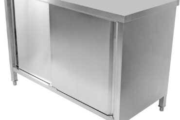 Tööpinna Põrandakapp 2 Liugustega Roostevaba Teras 1400X700X850Mm | Adexa Scp14070